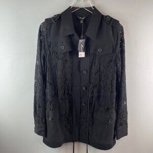 Simply Vera VERAWANG Black lace jacket Size XS